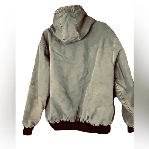 Vintage OZARK MOUNTAIN Canvas Insulated Hooded Coat size Large Tall - Picture 4 of 7